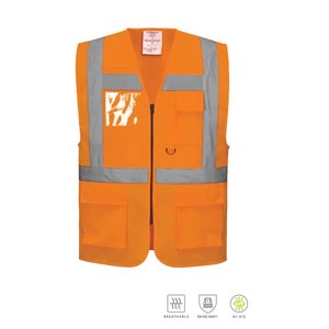 Hi-vis vest Lsorp with zipper, CL2 orange L
