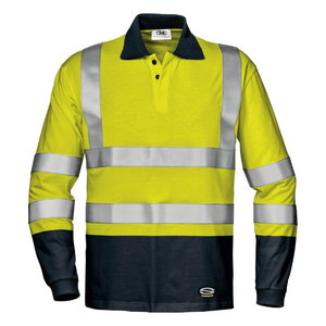Poloshirt Gomez long sleeves, antistatic, hi-viz CL2, Sir Safety System