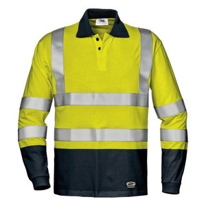 Product image of: Poloshirt Gomez long sleeves, antistatic, hi-viz CL2 2XL, Sir Safety System