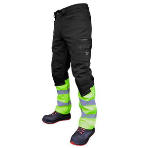 Hi-vis softshell bikses Mercury, melnas/dzeltenas, PESSO