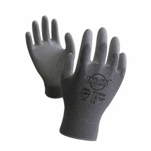 Gloves, nylon, PU coating on palm, grey, INXS 7