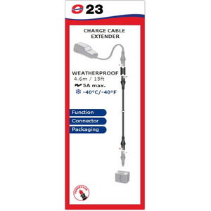 Weatherproof charge cable extender (4,6m), 10A max, Tecmate