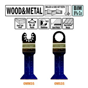 5 SAW BLADES FOR WOOD AND METAL BIM 