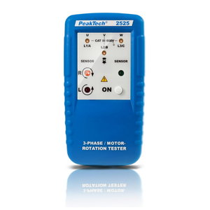 3 faasi mootoripöörete tester 1-400 V AC, 45-70Hz, PeakTech