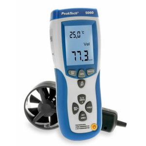 Vane-anemometer and IR-thermometer with USB, PeakTech