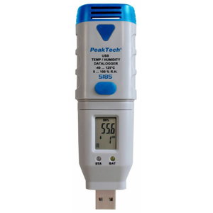 Air Temp and Humidity Datalogger -40...+125°C, 0-100% RH,USB, PeakTech