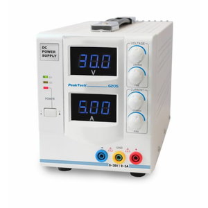 Digit. toiteallikas 0 - 30 V/0 - 5 A DC, PeakTech