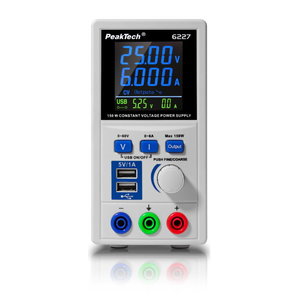 Skaitmeninis maitinimo &scaron;altinis 0 - 60 V/0 - 6 A 2 xUSB 