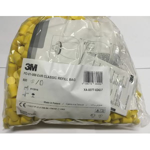  earplugs, dispenser 500 pair, E-A-R Classic, 3M