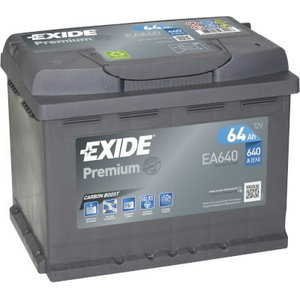 аккумулятор для запуска  PREMIUM 64 Ач 640A 242 синяя175 синяя190--, EXIDE