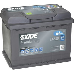 Batterie PREMIUM 64Ah 640A 242x175x190-+, Exide