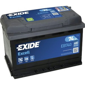 аккумулятор для запуска  EXCELL 74 Ач 680A 278 синяя175 синяя190--, EXIDE