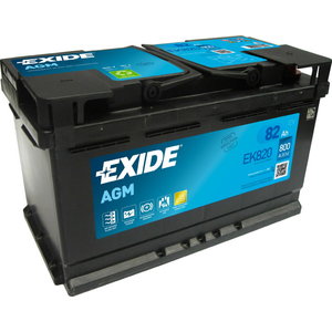 Battery START AGM 80Ah 800A 315x175x190 -+, Exide