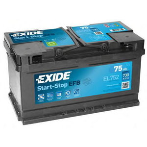 Akumuliatorius Exide EFB 75Ah 730A 315x175x175-+ 