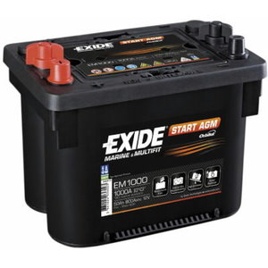 Battery START AGM 50Ah 800A 260x173x206 +-, Exide