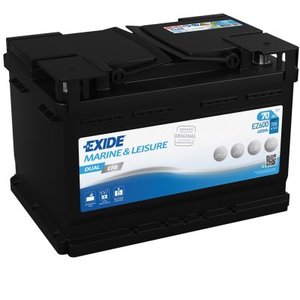 Aku Exide DualEFB 70Ah 760A 278x175x190-+