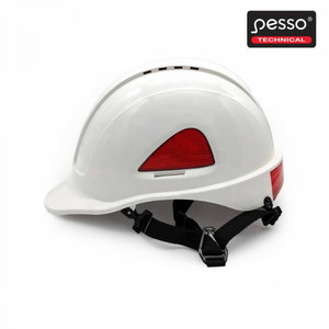 Helmet, white with reflectors, Pesso