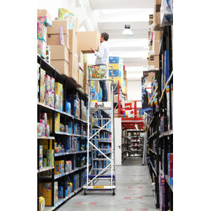 Mobile stocker`s ladder CASTELLANA SLIM 7 steps