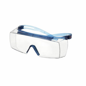 Overspectacles, Blue Temple, Scotchgard Anti-Fog, Clear Lens, 3M
