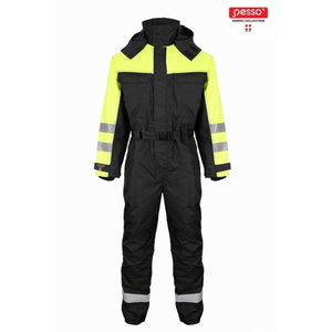 Winter overall Sfrosthv, black/hi-vis, Pesso
