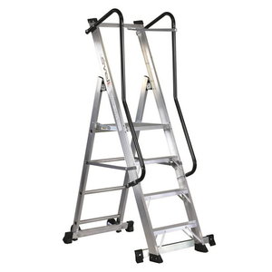 Mobile platform ladder MOBY 6 steps 