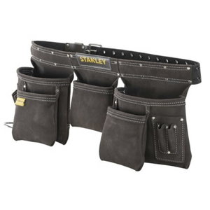 Leather tool apron with pockets, Stanley
