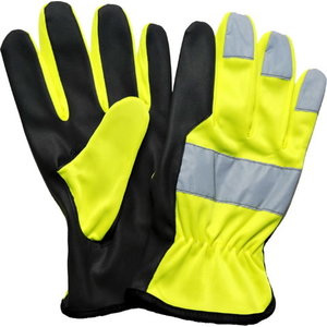 Gloves, PU Microtan palm, HiViz yellow back, reflectors 11