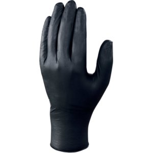Product image of: Disposable gloves, nitrile, powder free, black 10/11, Delta Plus