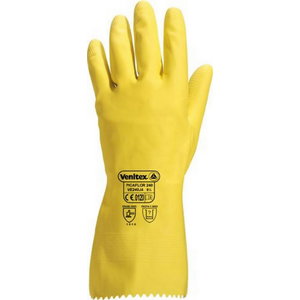 Gloves, natural latex, household maintenance 9/10, Delta Plus