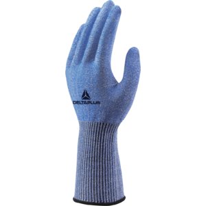 Knitted glove, F cut-resistant, uncoated, blue 7