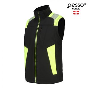 Softshell vest Vesta, black/yellow XS, Pesso
