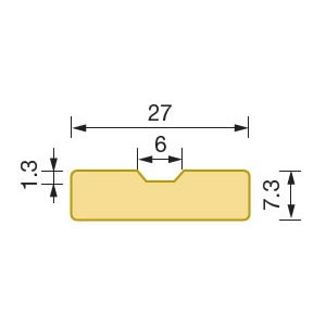Keraminis padėklas plok&scaron;čias TF1 (36m/pak) 600mm/vnt 
