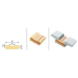 Keraminis padėklas plok&scaron;čias TF3 (36m/pak) 13mm 600mm/vnt 