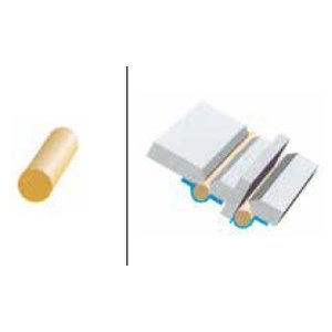 Keraminis padėklas apvalus Keraline TR6 D15mm L600mm (45m/pak.)