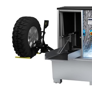 Integrated pneumatic lift for wheel washer WL360