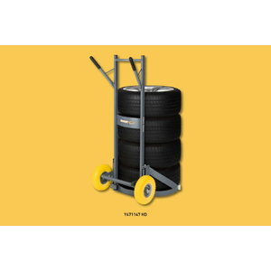 Industrial tire cart witg gear system 