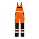 Рабочие брюки с лямками Barras, оранжевые/синие, 82C54, MASCOT