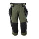 ¾ ilgio kelnės, su kišenėmis-dėklais Advanced, samanų žalia, MASCOT