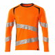 T-shirt Accelerate Safe, long sleev, hi-vis CL3, orange, MASCOT