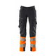 Trousers Accelerate Safe ultimate strech, hi-vis CL1, navy/orange, MASCOT