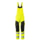 Hi.vis. bib-trousers19569 Safe stretch zones CL2, yellow/black, MASCOT