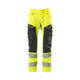 Trousers 19579 stretch zones, hi-vis CL2, yellow/navy, MASCOT