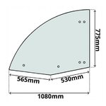 Door glass, upper for DEUTZ AGROVECTOR, CVA