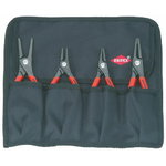 Circlip pliers set 4 pcs. J1,J2,A1,A2, precision tips, Knipex