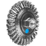 Bevel brush knotted KBG Inox 125mm M14 0,5mm, Pferd