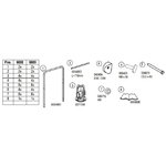Accessory kit for guardrail  for 6888/6889 ladders, Hymer