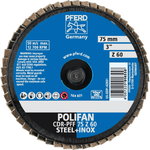 Flap grinding disc Mini-POLIFAN CDR (ROLOC) 75mm Z60 PFF, Pferd