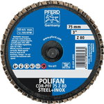 Flap grinding disc Mini-POLIFAN CDR (ROLOC) 75mm Z80 PFF, Pferd