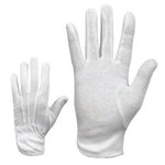 Gloves, white, cotton underglove 7