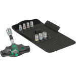 T-handle ratchet set for 1/4´´ sockets, 9pcs, 400 RA, Wera